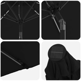 Parasol ogrodowy z oświetleniem LED i podstawą 300 x 300 cm