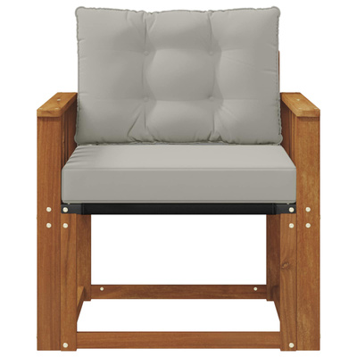 Sofa na zewnątrz Lite Drewno Akacji Naturalny i Jasny Szary