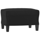 Fotel z podnóżkiem, czarny, 60 cm, sztuczna skóra vidaXL