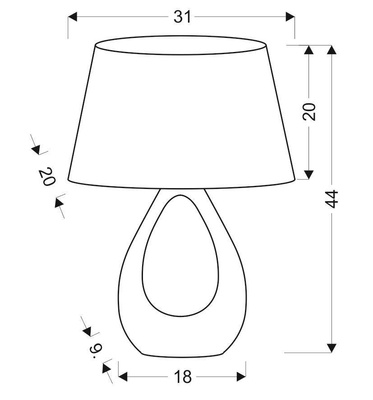 Lampa gabinetowa beżowo-biała ceramiczna Romano Candellux 41-79954