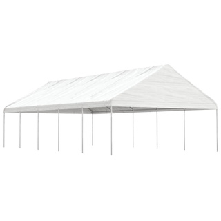 Namiot ogrodowy z dachem, biały, 11,15x5,88x3,75 m, polietylen