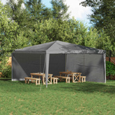 Ściana boczna namiotu na imprezy 2 pcs Jasnoszary 400 x 195 cm