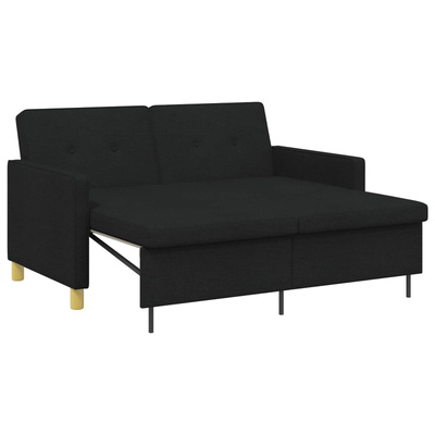 Rozkładana sofa Czarny tkanina