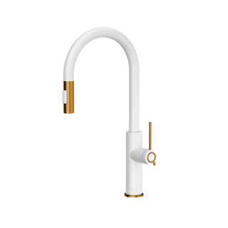 JENNIFER Q LINE SLIM SteelQ snow white/Nano PVD miedź