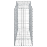 Kosze gabionowe, 8 szt, 200x50x120/140 cm, galwanizowane żelazo