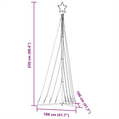 Choinka LED 447 LEDs Ciepła biel 250 cm