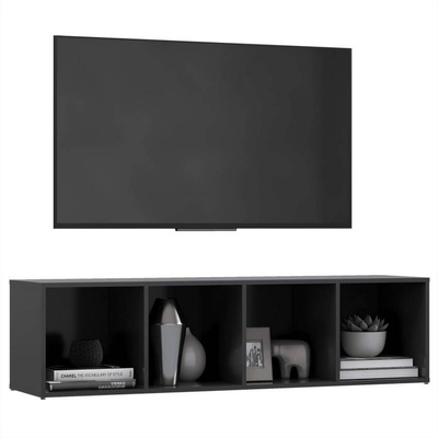 vidaXL Szafka pod TV, szara, 142,5x35x36,5 cm, materiał drewnopochodny