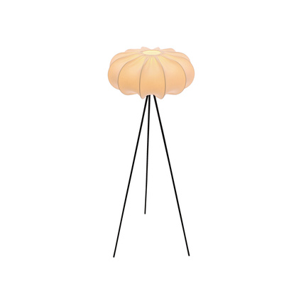 Lampa podłogowa CAFEE’ z abażurem kremowym latte 52 cm - lampa stojąca w stylu skandynawskim E27