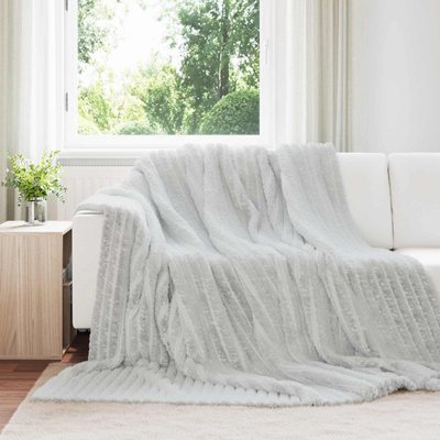 Koce narzutowe 6 pcs Szary 270 x 240 cm Polar
