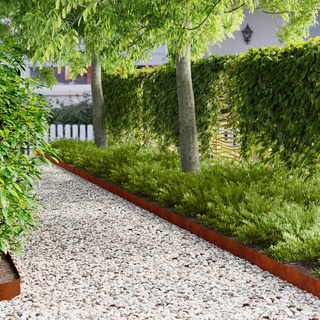 Obrzeże trawnikowe z górnym zagięciem 20 szt. 103x10cm Stal