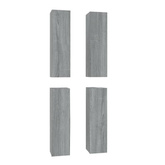 vidaXL Szafki telewizyjne, 4 szt., szary dąb sonoma, 30,5x30x110 cm