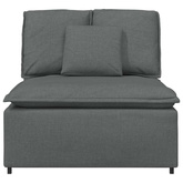 Modułowy moduł centralny sofy z poduszkami Ciemnoszary 100 cm