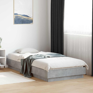 Łóżko z ramą z LED Betonowy szary 80 x 200 cm