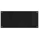 Panel kuchenny Czarny 90 x 40 cm szkło hartowane