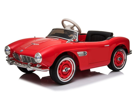 Auto na Akumulator BMW Retro Dla Dzieci Pilot LED MP3 Czerwone Lakierowane