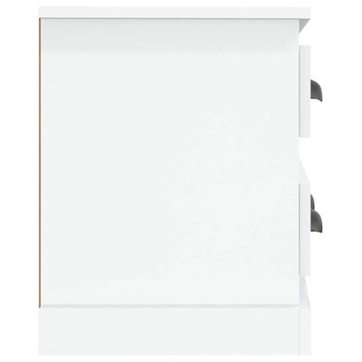 vidaXL Szafka pod TV, wysoki połysk, biała, 100x35,5x45 cm