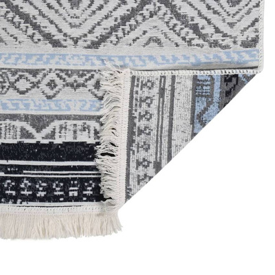 vidaXL Dywanik, różowo-niebieski, 160x230 cm, bawełniany