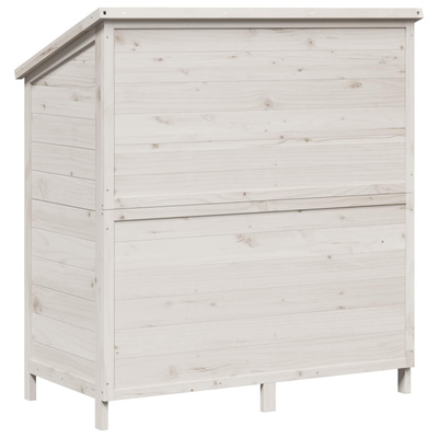 Shed ogrodowy Biały 106 x 56 x 113,5 cm Drewno Świerkowe