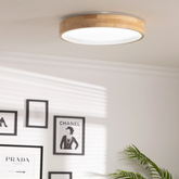 Plafon LED 16W Okrągły 40cm Naturalne Drewno 3 Barwy Świecenia CCT Abruzzo Vero