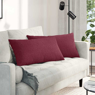 Poduszki na sofę 2 pcs Czerwone wino 80 x 40 cm tkanina