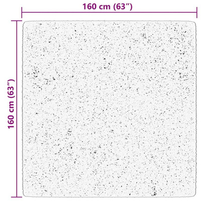 vidaXL Dywan HUARTE z krótkim włosiem, czarny, 160x160 cm