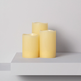 Zestaw 3 Świec LED na Baterie Wosk Naturalny Abruzzo Aurora