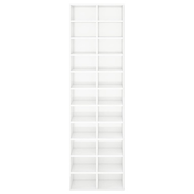 Szafka na buty, wysoki połysk, biała, 54x34x183 cm