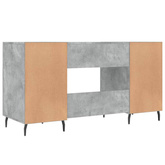 vidaXL Biurko, szarość betonu, 140x50x75 cm, materiał drewnopochodny wariant 11