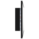 vidaXL Lustro łazienkowe z LED, czarne, 60x8,5x37 cm, akryl