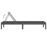 vidaXL Leżaki, 2 szt., szare, 199,5x60x74 cm, drewno sosnowe