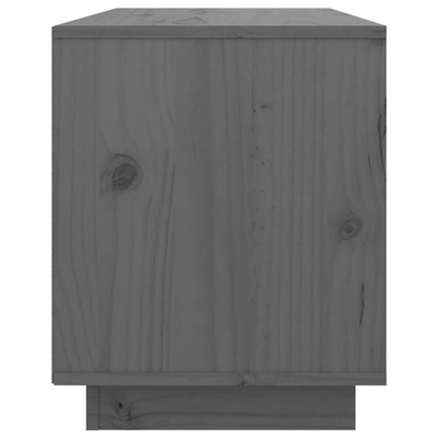 vidaXL Szafka pod TV, szara, 74x35x44 cm, lite drewno sosnowe