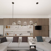Lampa wisząca RITZ 7 BL TRANSPARENT
