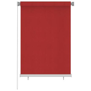 vidaXL Roleta zewnętrzna, 100x140 cm, czerwona, HDPE