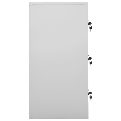 Szafki zamykane, 5 szt., jasnoszaro-zielone, 90x45x92,5 cm