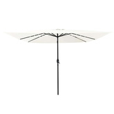 Parasolka ogrodowa piaskowy 295 x 295 x 245 cm Poliester i Stal