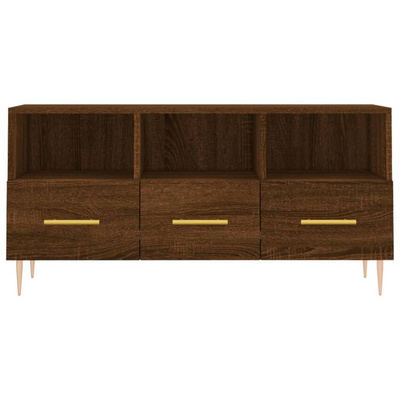 vidaXL Szafka pod TV, brązowy dąb, 102x36x50 cm