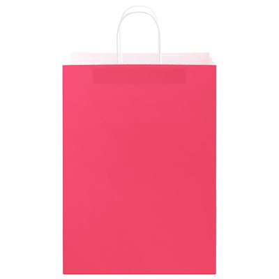 Torby papierowe 250 szt. z uchwytami Różowe 32x17x44 cm