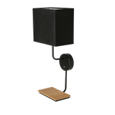 Keto kinkiet czarny 1x40w e14 Abażur z włącznikiem