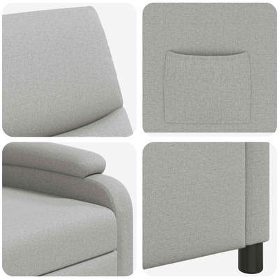 Fotel recliner Szary chmur tkanina