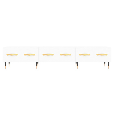 vidaXL Szafka pod TV, biała, 150x36x30 cm, materiał drewnopochodny wariant 4