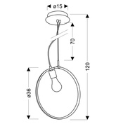 Lampa wisząca SKIROS srebrny ring – minimalistyczne oświetlenie LED 4000K z E27