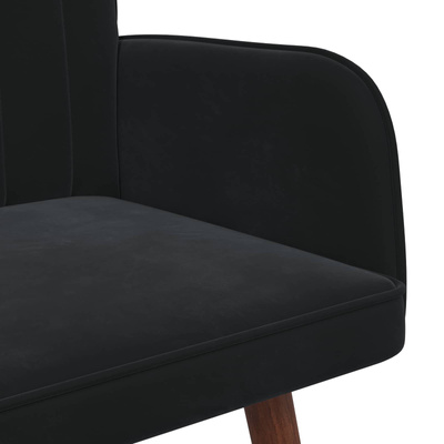 Sofa dwuosobowa Czarny 115 x 61 x 87 cm Welur