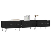 vidaXL Szafka pod TV, czarna, 150x36x30 cm, materiał drewnopochodny wariant 5