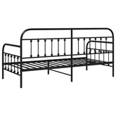 Rama łóżka dziennego Czarny 90 x 200 cm Stal malowana proszkowo