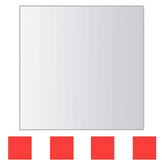Płytki lustrzane, 48 szt., kwadratowe, szklane