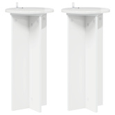 Stojak na rośliny 2 pcs Biały wysoki połysk 29,5 x 29,5 x 60 cm