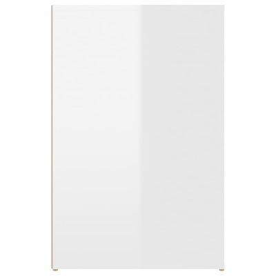 vidaXL Biurko, białe z połyskiem, 100x49x75cm, materiał drewnopochodny
