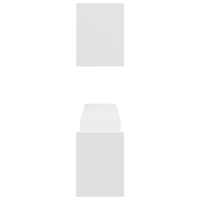 Półki ścienne, 2 szt., biały, 100x15x20 cm, Drewno inżynieryjne