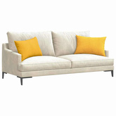 Poduszki na sofę 2 pcs Jasnożółty 60 x 40 cm Tkanina sztruksowa