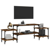 vidaXL Szafka pod TV, przydymiony dąb, 157x35x52 cm